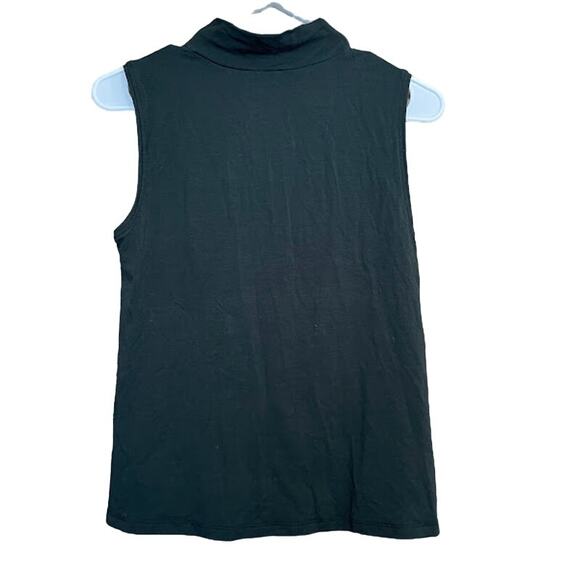 Eileen Fisher Forest Green Tencel Silky Mock Neck Stretchy Sleeveless Top‎ XXS - Picture 1 of 7